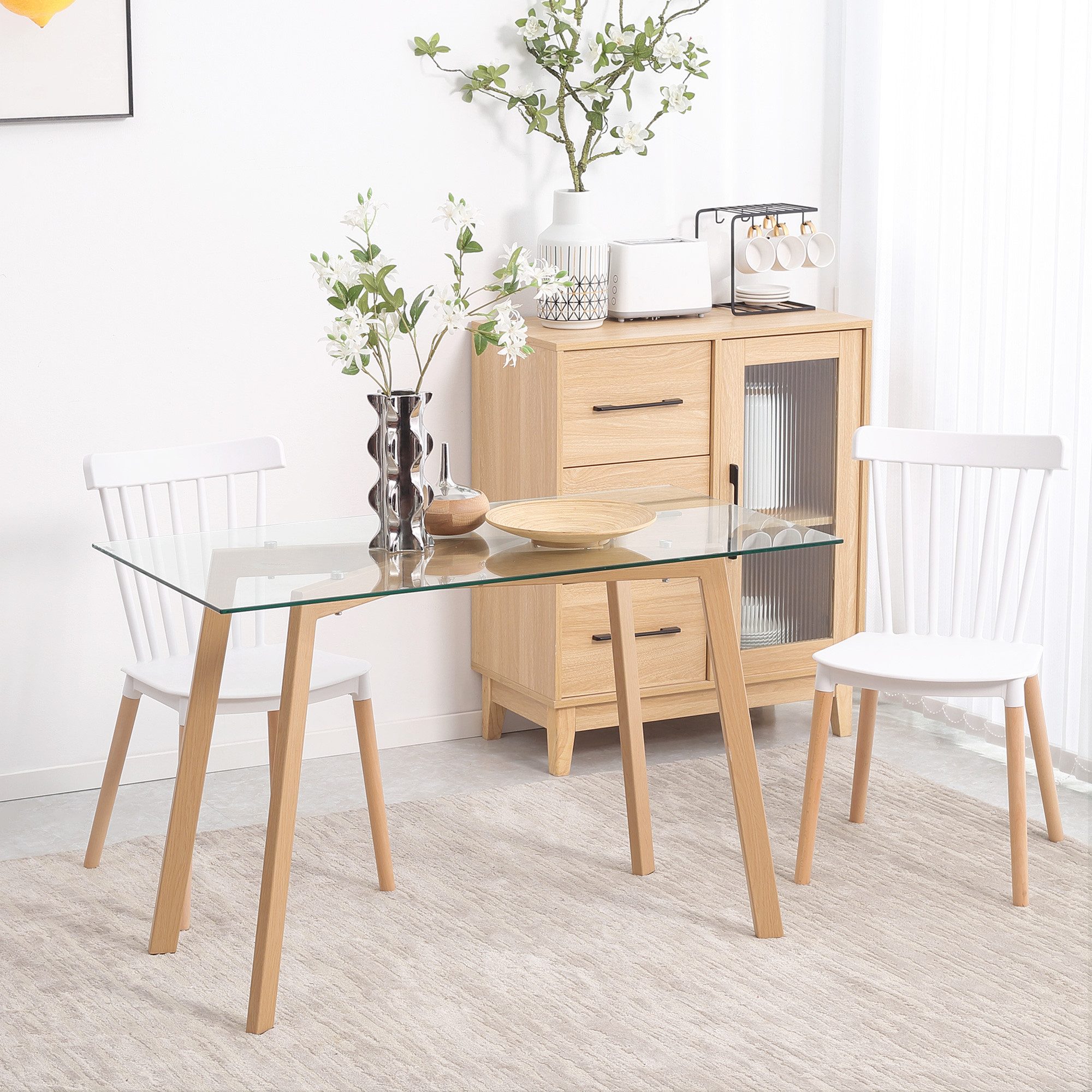 HOMCOM Esstisch für 4 Personen (Esszimmertisch, günstig online kaufen