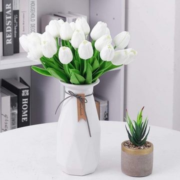 Kunstblumenstrauß Künstliche Blumen Gefälschte Blume Tulpe Latex Material Real Touch, Lubgitsr