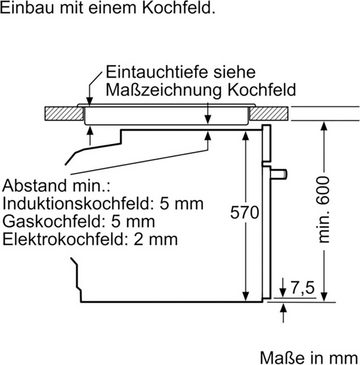 NEFF Einbaubackofen N 30 B1CCC0AK0, mit Teleskopauszug nachrüstbar