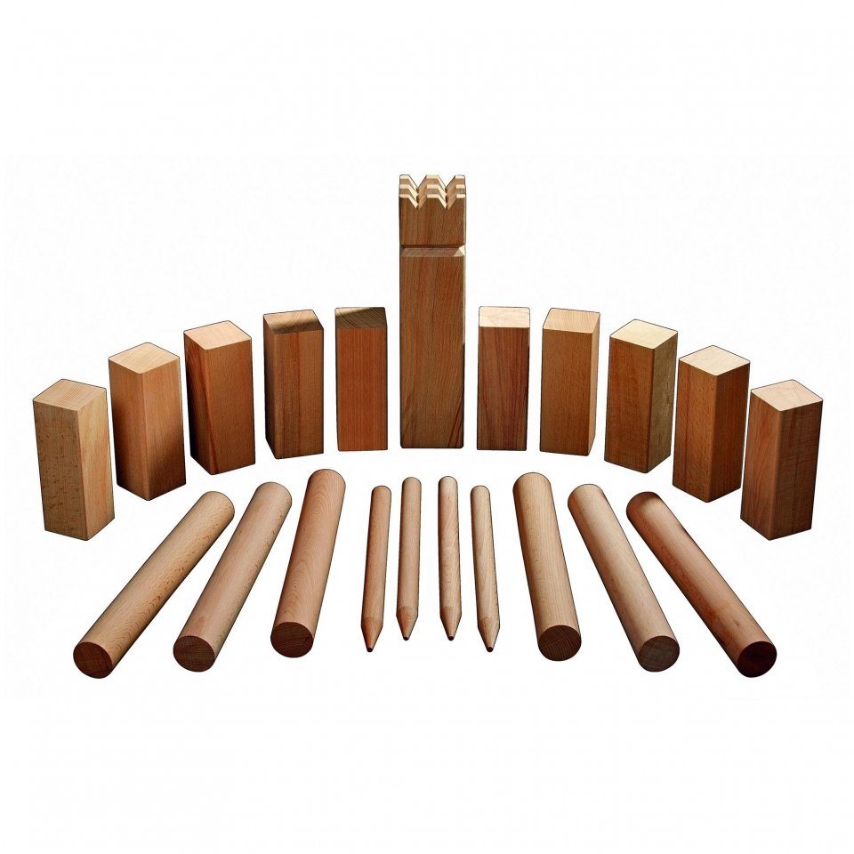 Philos Spiel, Kubb Spiel - Kubb Game - Originalgröße - Buche