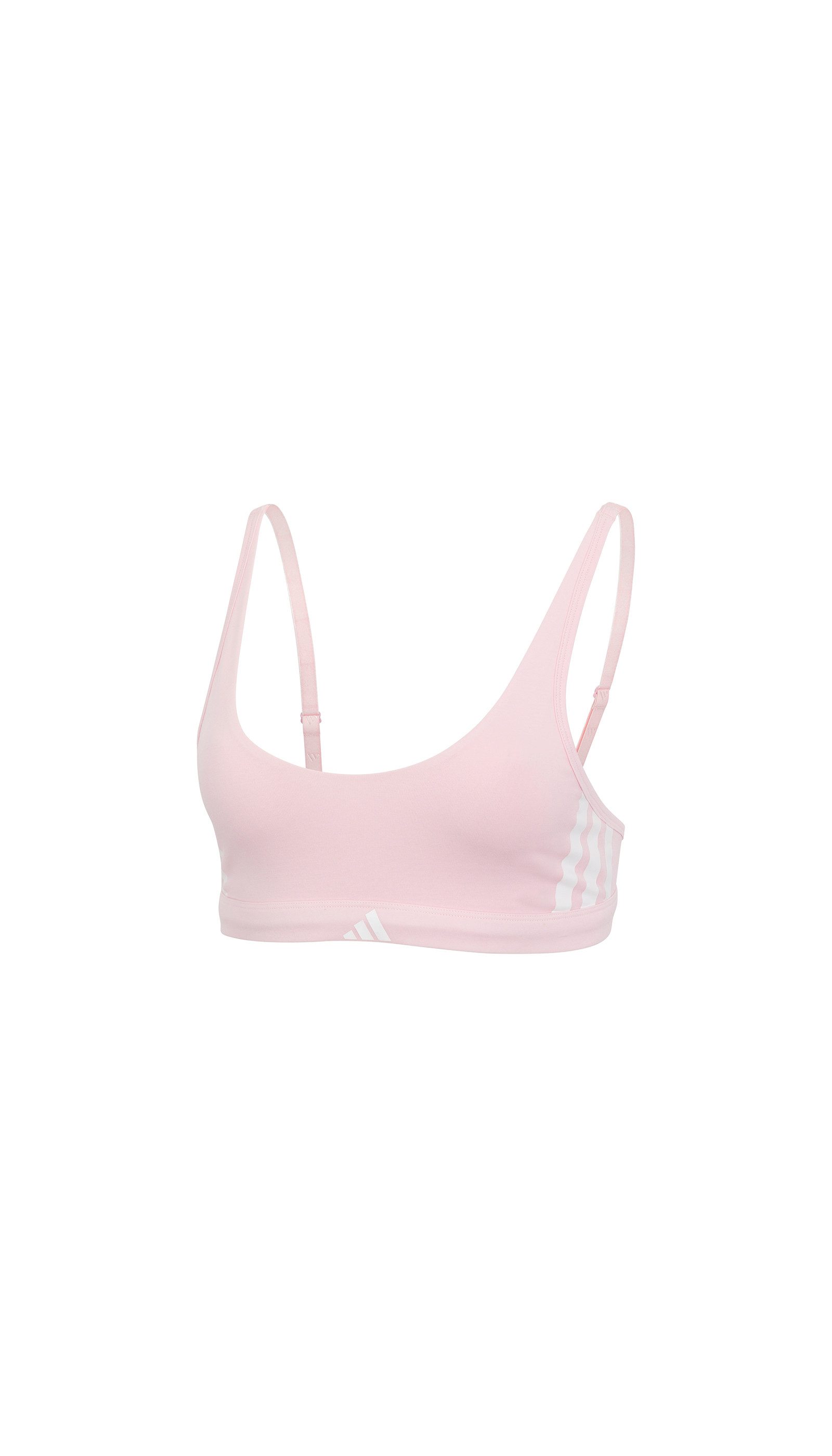adidas Sportswear Bralette Sport Active Essentials Cotton 3 Stripes weich, dehnbar und leicht, Jacquard-Logo-Träger