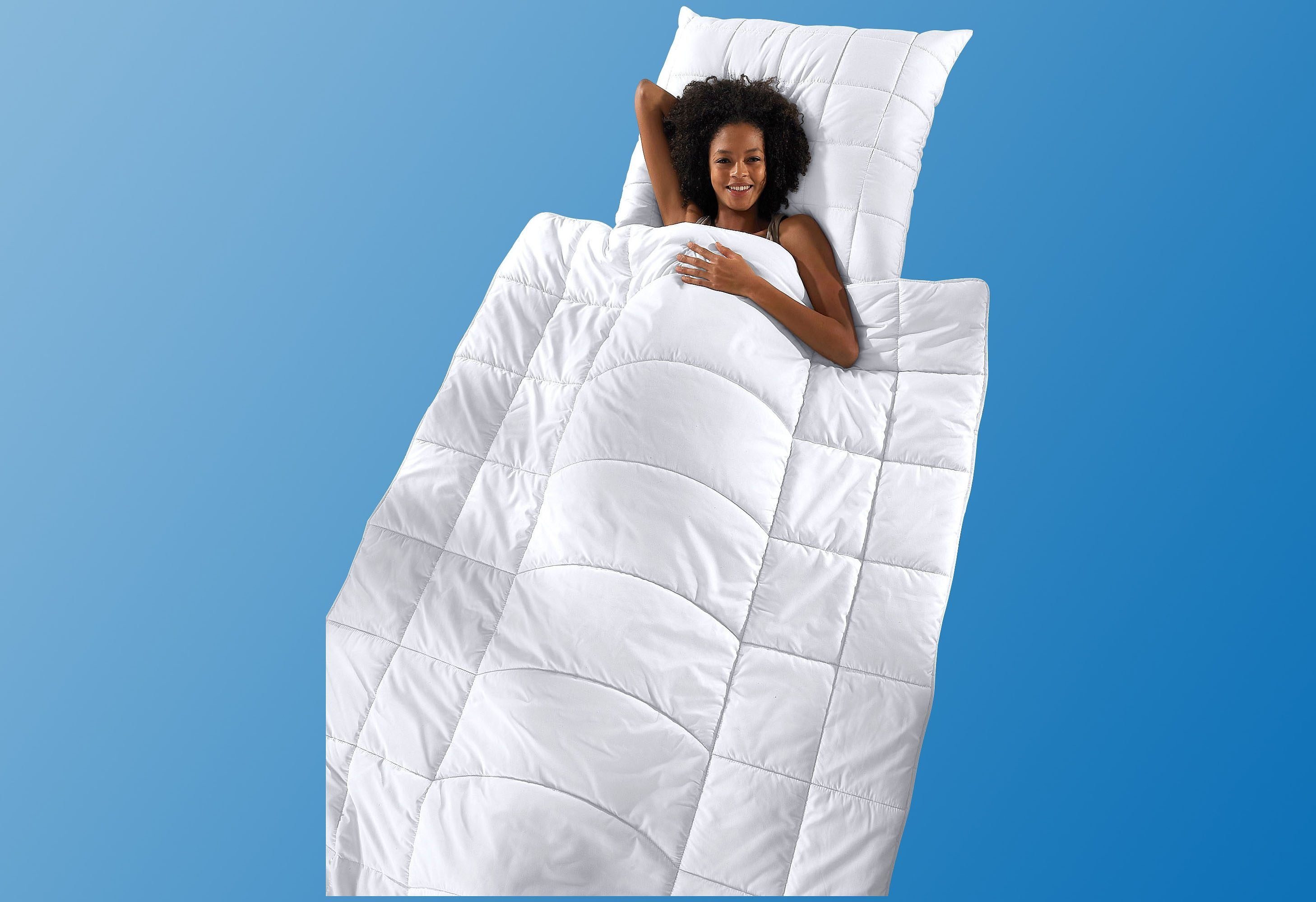 f.a.n. Bezug: Füllung: Microfaserkissen Schlafkomfort, 100% Warmmax, Polyester), Polyester Faserbällchen (100%