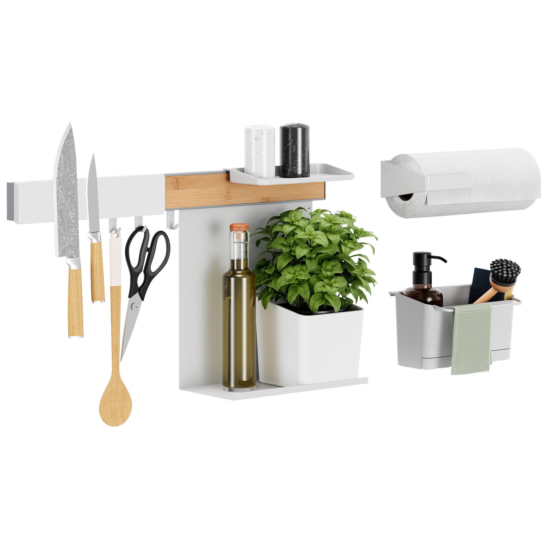 tesa Hakenleiste Küchen-Organizer Regal Wandmontage ohne Bohren, Combi-Set günstig online kaufen