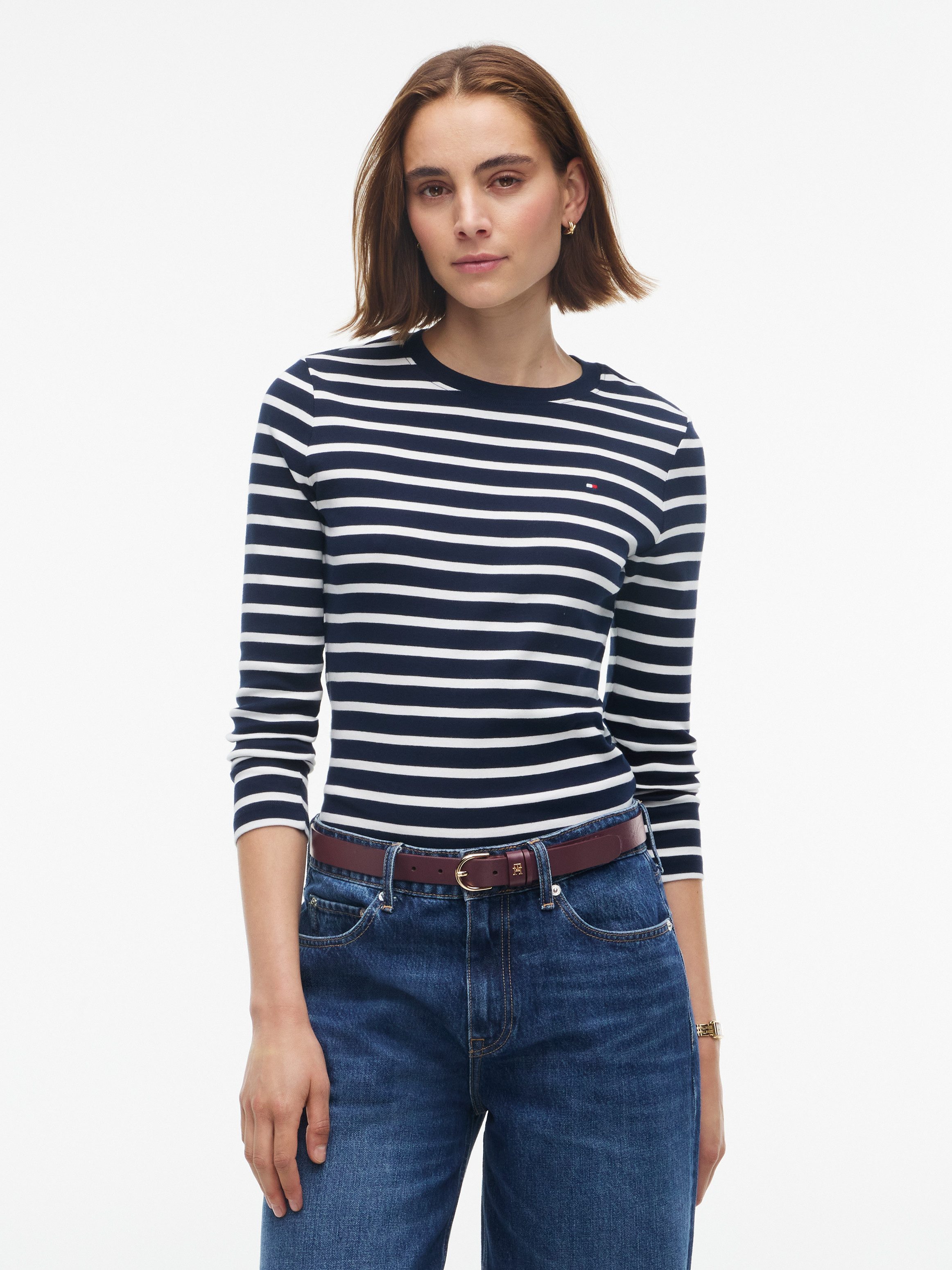 Tommy Hilfiger Langarmshirt CODY SLIM C-NK L/S T-SHIRT Baumwolle, slim fit
