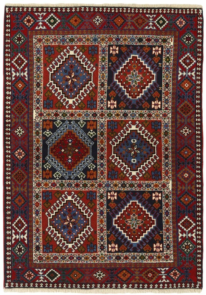 Orientteppich Yalameh 109x151 Handgeknüpfter Orientteppich / Perserteppich, Nain Trading, rechteckig, Höhe: 12 mm