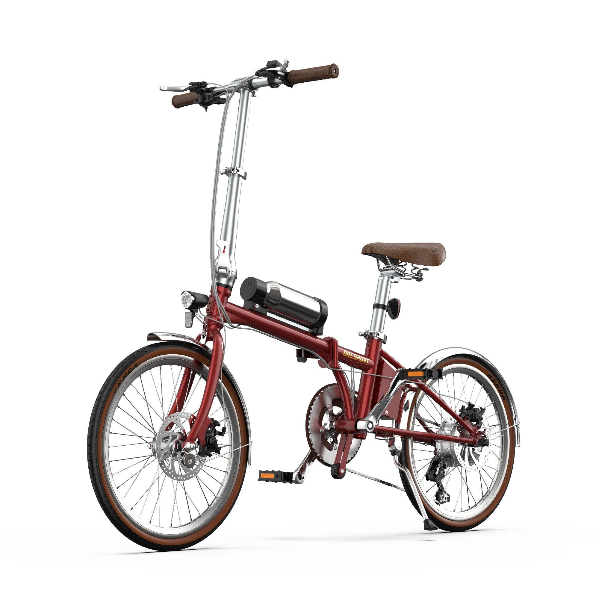 Onesport E-Bike Cityrad OT02 pro e bike für herren u.damen 187Wh 36V 250W klapprad, 4 Gang, Kettenschaltung, Heckmotor, 187,2 Wh, 36V 250W 30Nm Klapp-E-Bike 40km Reichweite 14,5kg leicht