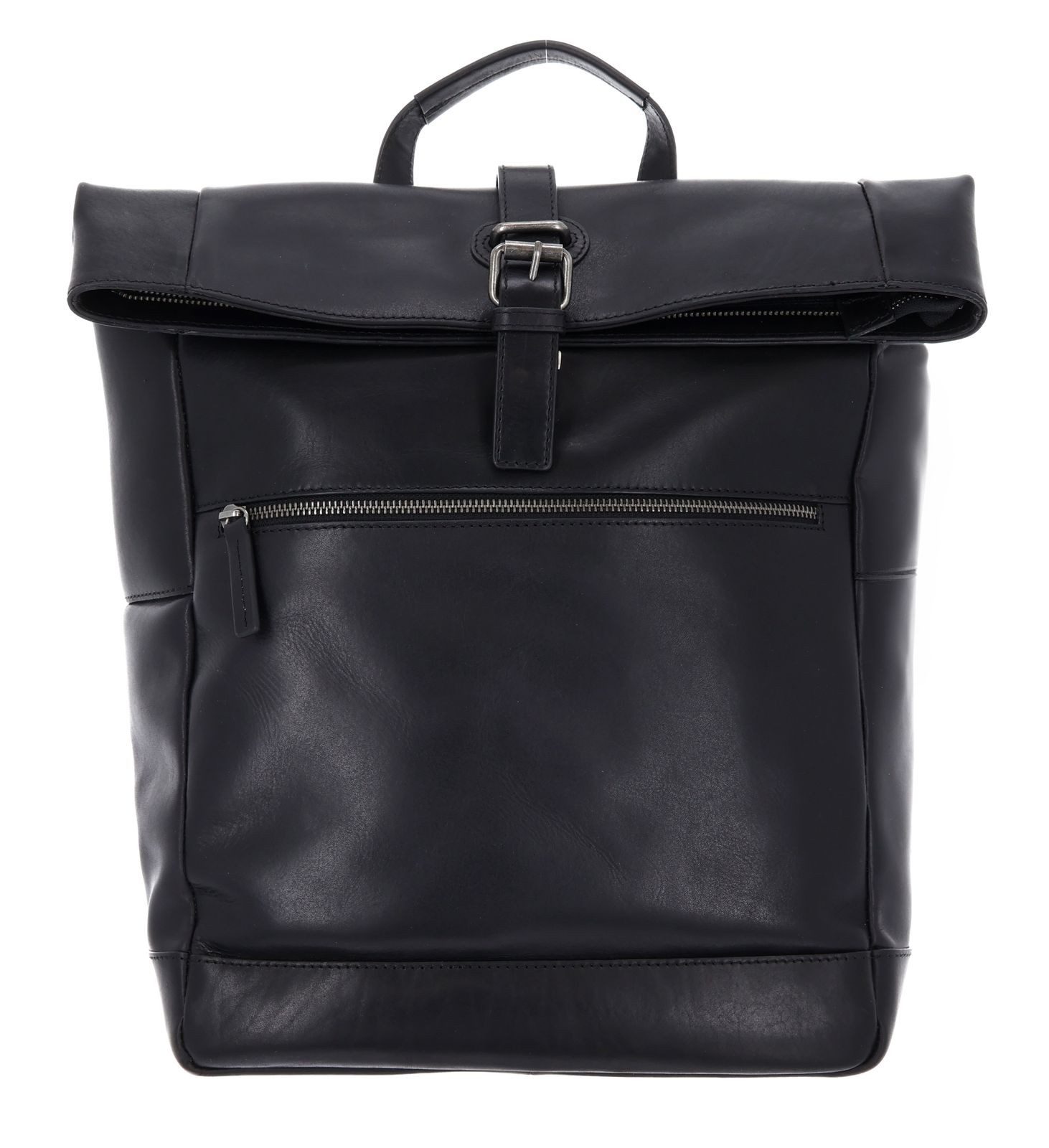 Leonhard Heyden Rucksack Rucksack Rolltop 5371 (Set, 2-tlg), aus echtem Rindsleder