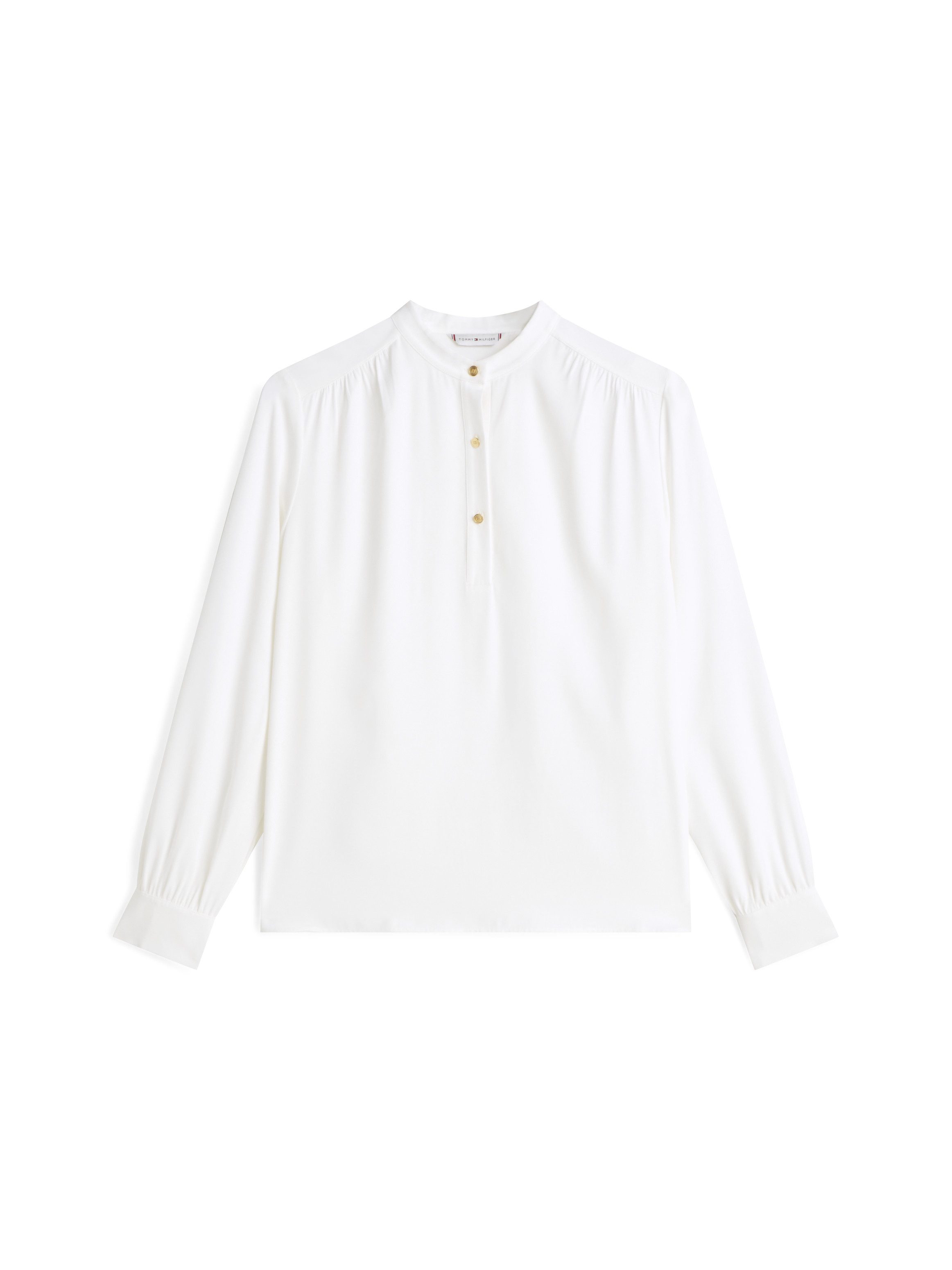 Langarmbluse VIS TWILL V-NK BLOUSE