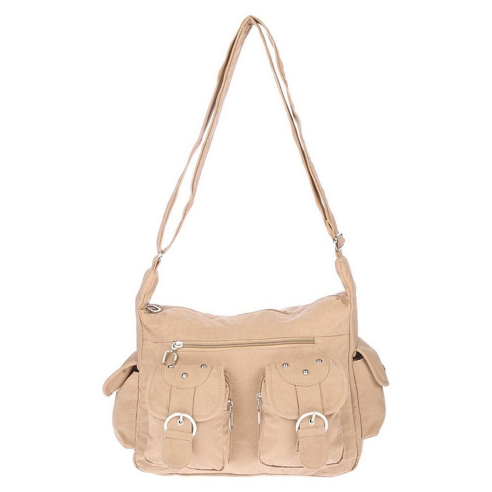 Damenhandtasche Schultertasche Tasche Umhängetasche Canvas Shopper Crossover Bag 