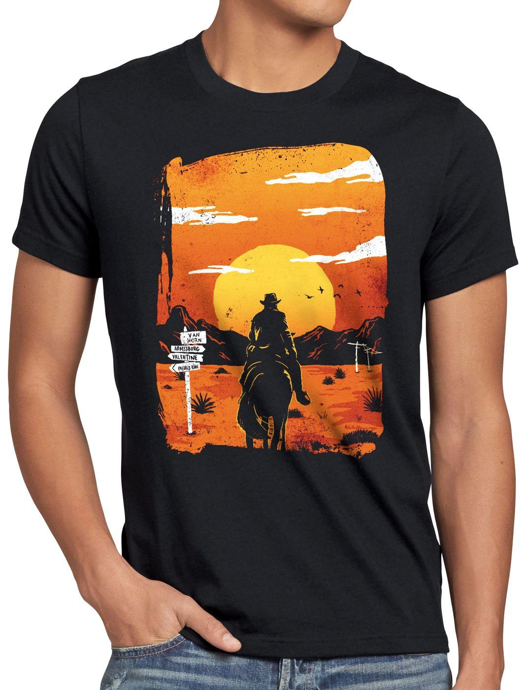 style3 Print-Shirt Herren T-Shirt Wild West Outlaw rdr2 arthur morgan  online kaufen | OTTO