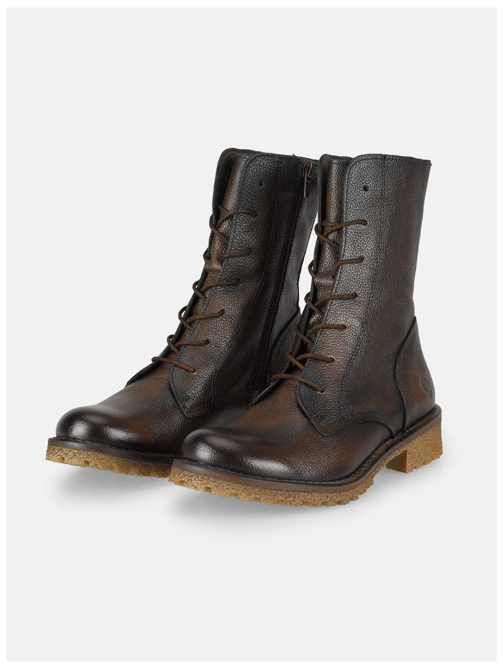 Felmini Stiefelette Leder . Schnürstiefelette