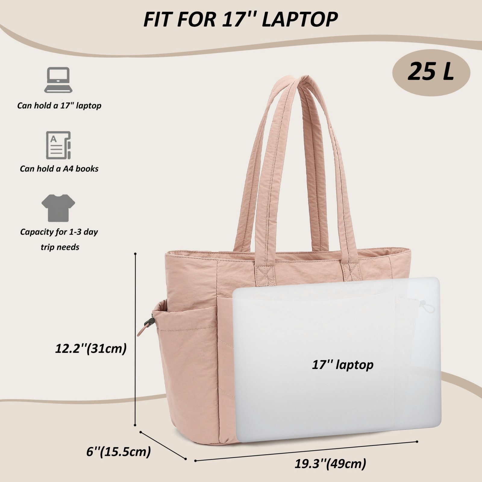 TAN.TOMI Umhängetasche Handtasche gesteppte Tragetasche Messenger Laptop Tasche, Mit Laptopfach und Reißverschluss für Schule Arbeit Reisen
