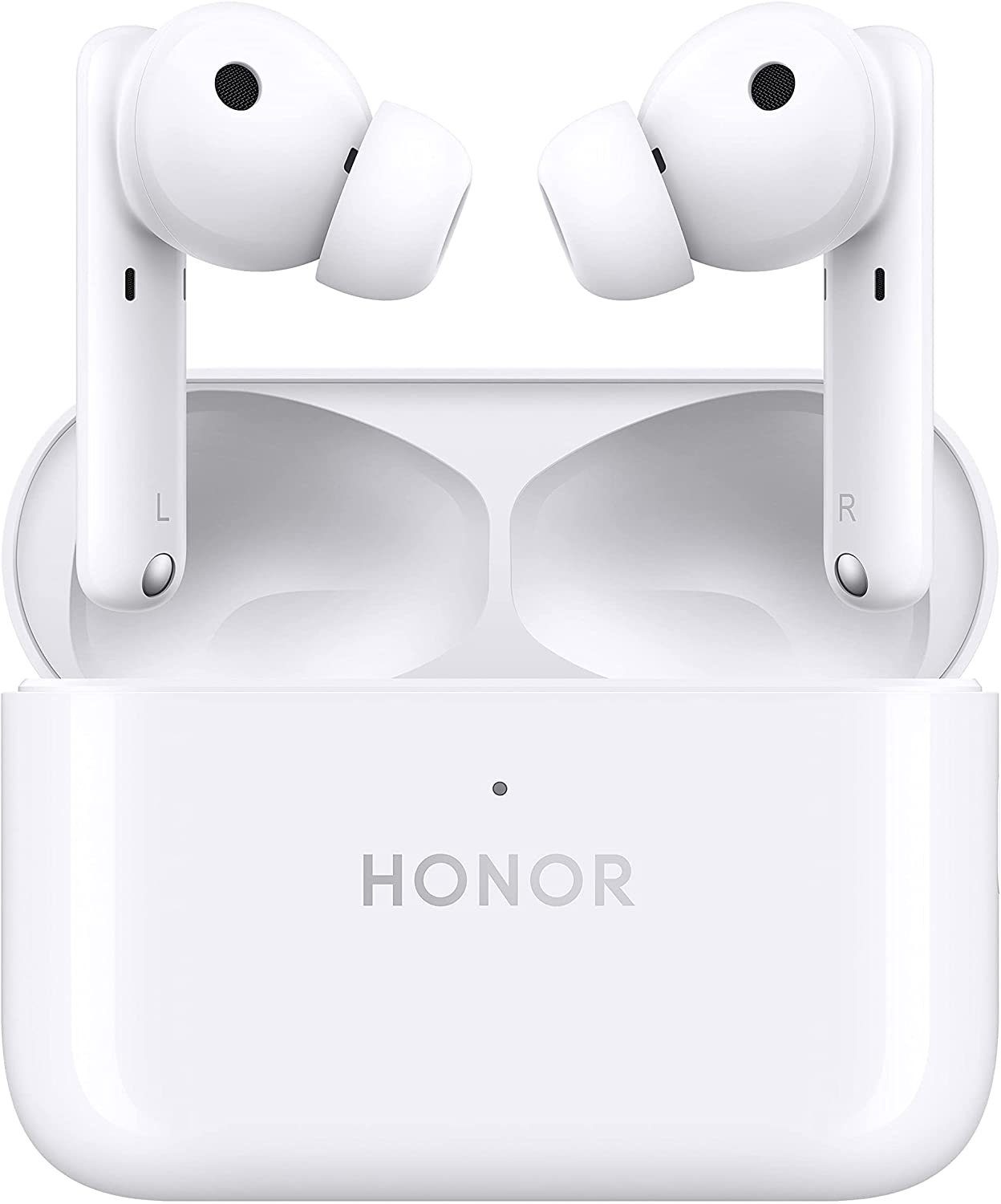 ANC Klarer Kopfhörer (Noise-Canceling, Earbuds 2 Lite wireless mit Bluetooth), White Ceramic Klang aktiver In-Ear-Bluetooth Honor mit