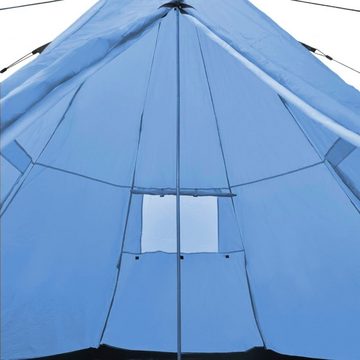 vidaXL Kuppelzelt Familienzelt Tipi-Zelt Campingzelt 4-Personen-Zelt Blau