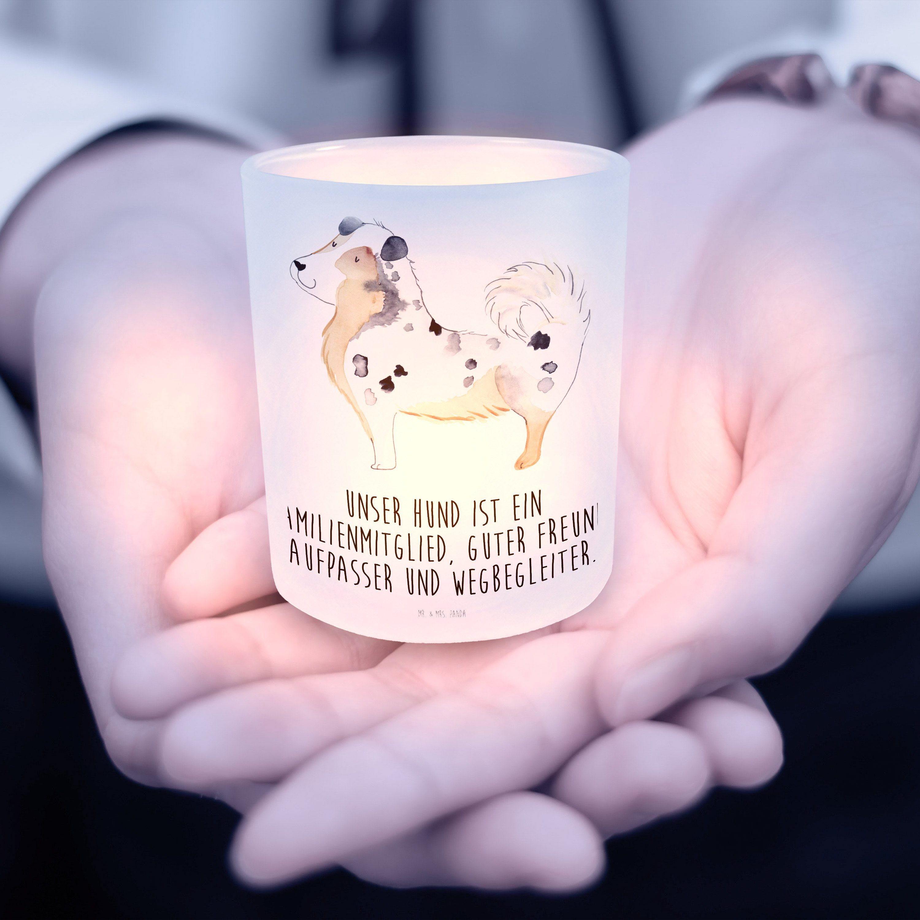 - Australien Mrs. St) Transparent Tierlie Windlicht Mr. - Shepherd Panda Teelichthalter, & Geschenk, (1