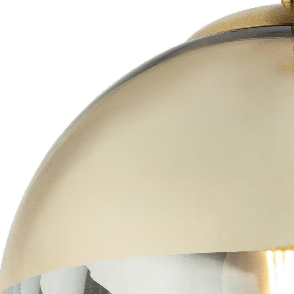 Pendelleuchte Glaskugel Leuchtmittel inklusive, Esstischlampe Pendelleuchte, nicht 1x Wohnzimmer, gold, etc-shop Hängelampe