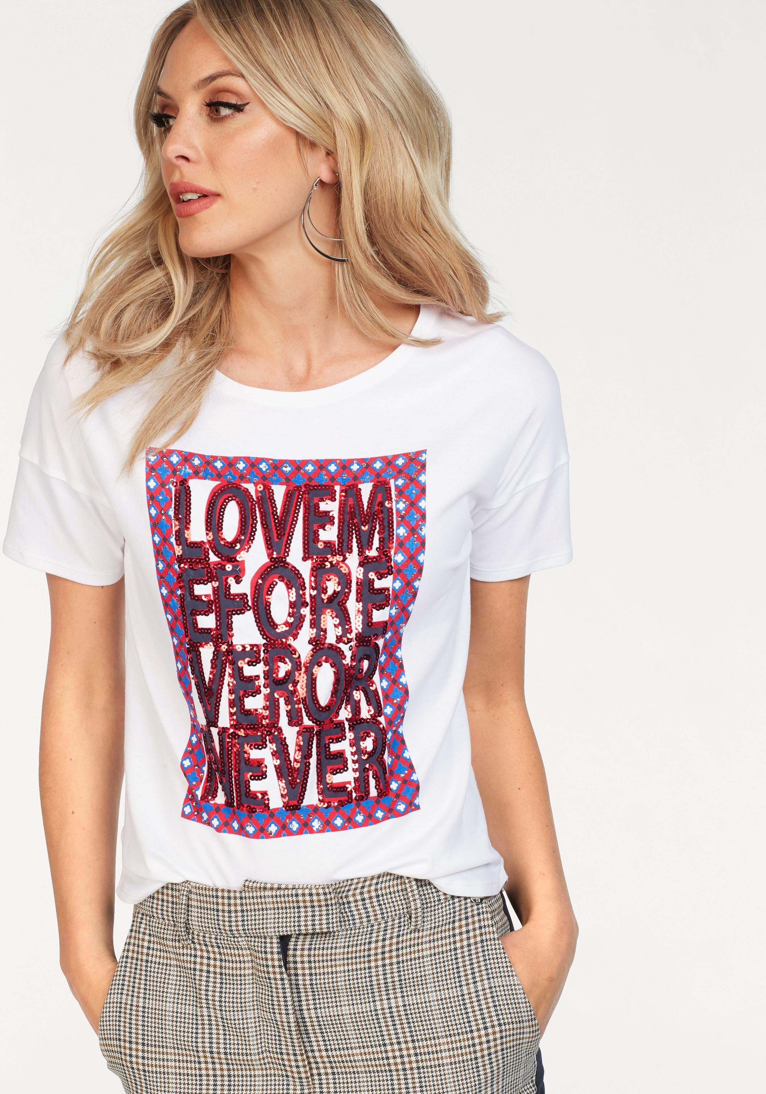 Rich & Royal T-Shirt Paillettenschriftzug kaufen | OTTO