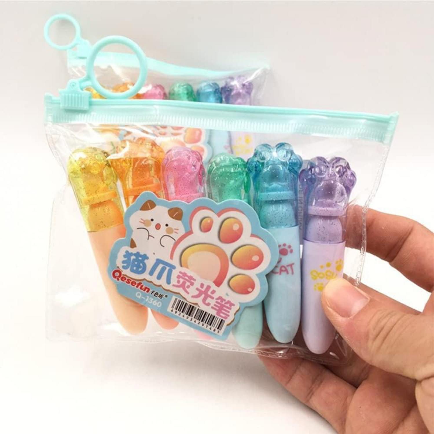 LuxusKollektion Textilmarker Textmarker Katzen 6 Farben Set