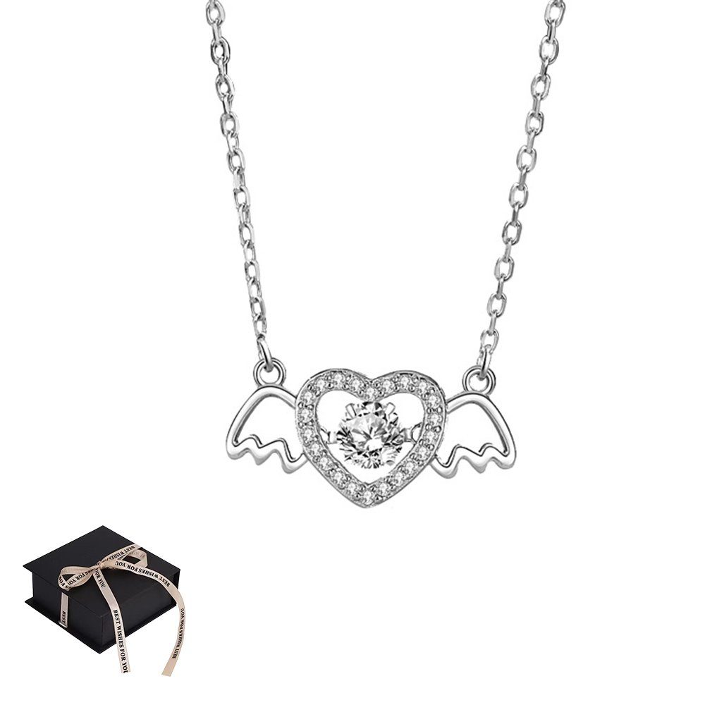 Invanter Charm-Kette Halsketten Weibliche Engel Halskette Anhänger | Charmsketten
