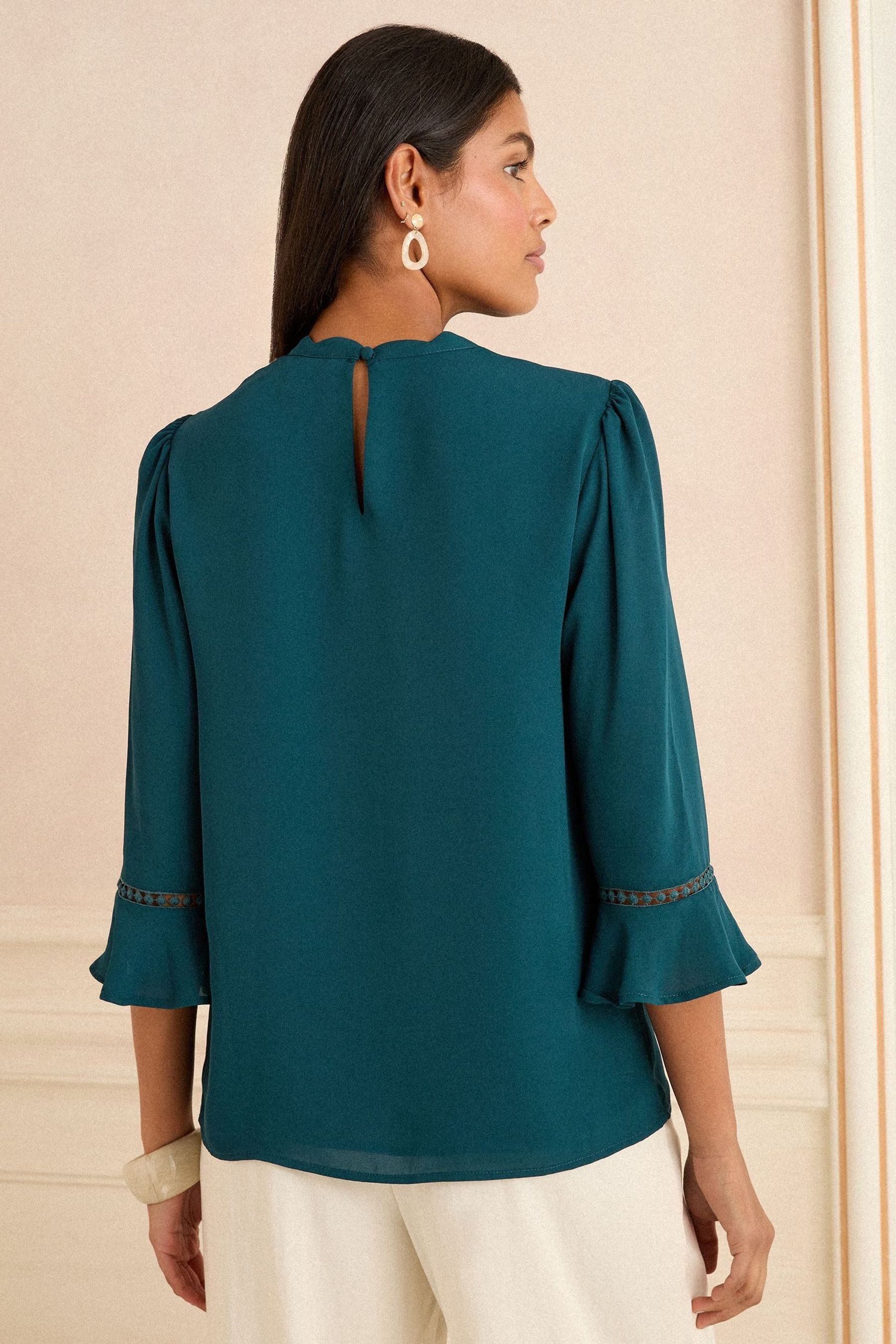 Love & Roses Langarmbluse Love & Roses Bluse mit 3/4-Trompetenärmeln Regula günstig online kaufen