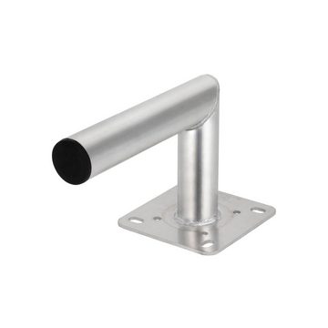 PremiumX 18cm Balkon-Ausleger Aluminium Geländer Balkon-Halterung für Satelliten-Schüssel SAT-Antenne Wand-Halter mit Schellen SAT-Halterung