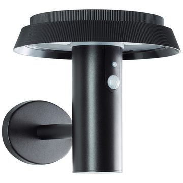 Lightbox LED Außen-Wandleuchte, Bewegungsmelder, LED fest integriert, warmweiß, LED Außenwandlampe, Solar, Bewegungsmelder, 21 x 20 x 18 cm, 500 lm