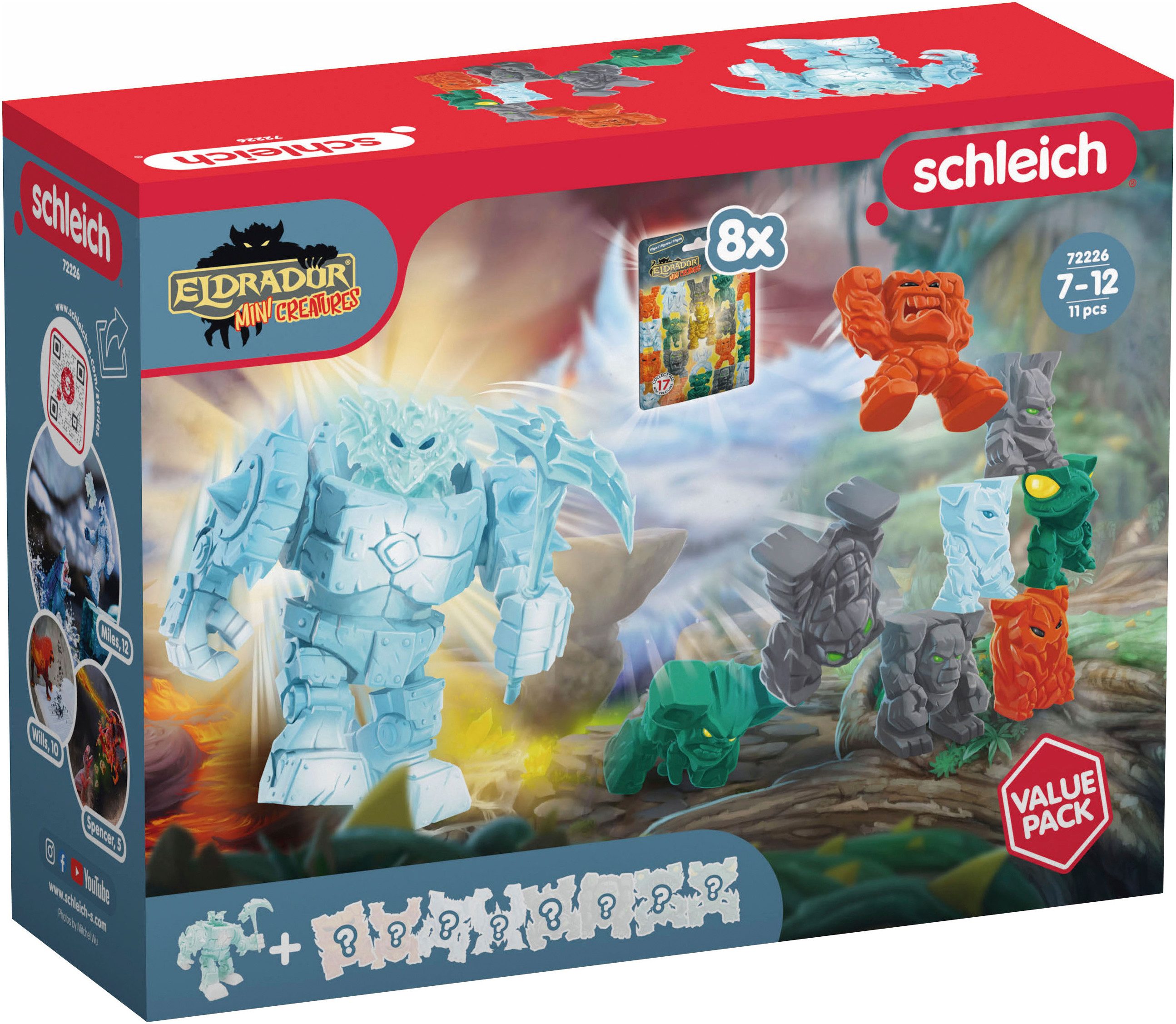 Schleich® Spielfigur ELDRADOR® CREATURES, Eis-Roboter Value Pack (72226), (11-tlg)