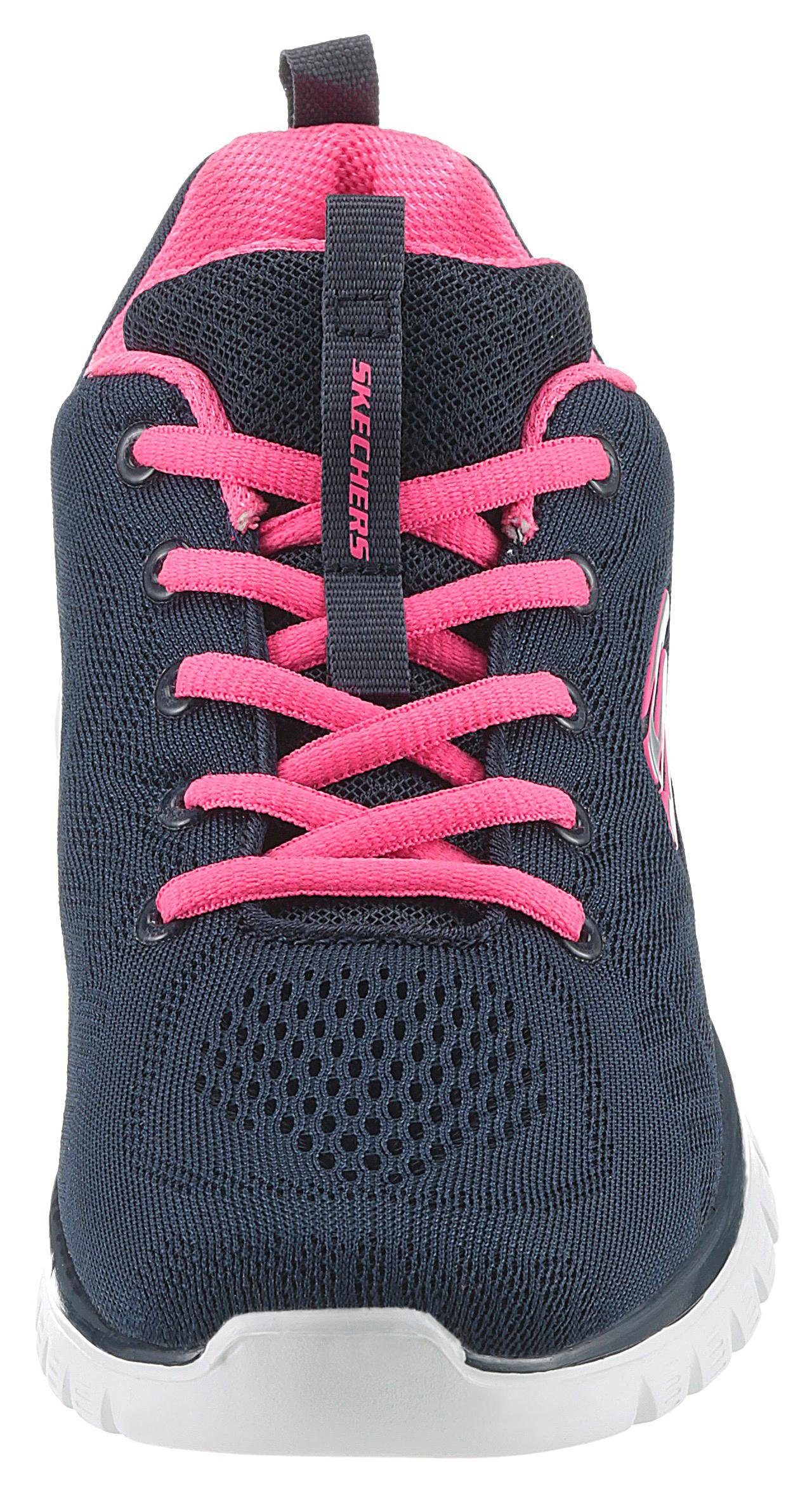 Skechers Graceful - Memory Foam mit Connected Get durch navy-pink Sneaker Dämpfung