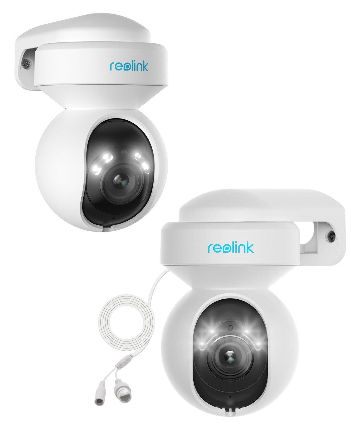 Reolink Überwachungskamera E1 Outdoor 5MP PTZ 2.4/5G WLAN IP (Außenbereich, 2-tlg., Personen- & Autoerkennung,Farbige Nachtsicht,Auto-Tracking Zoom)