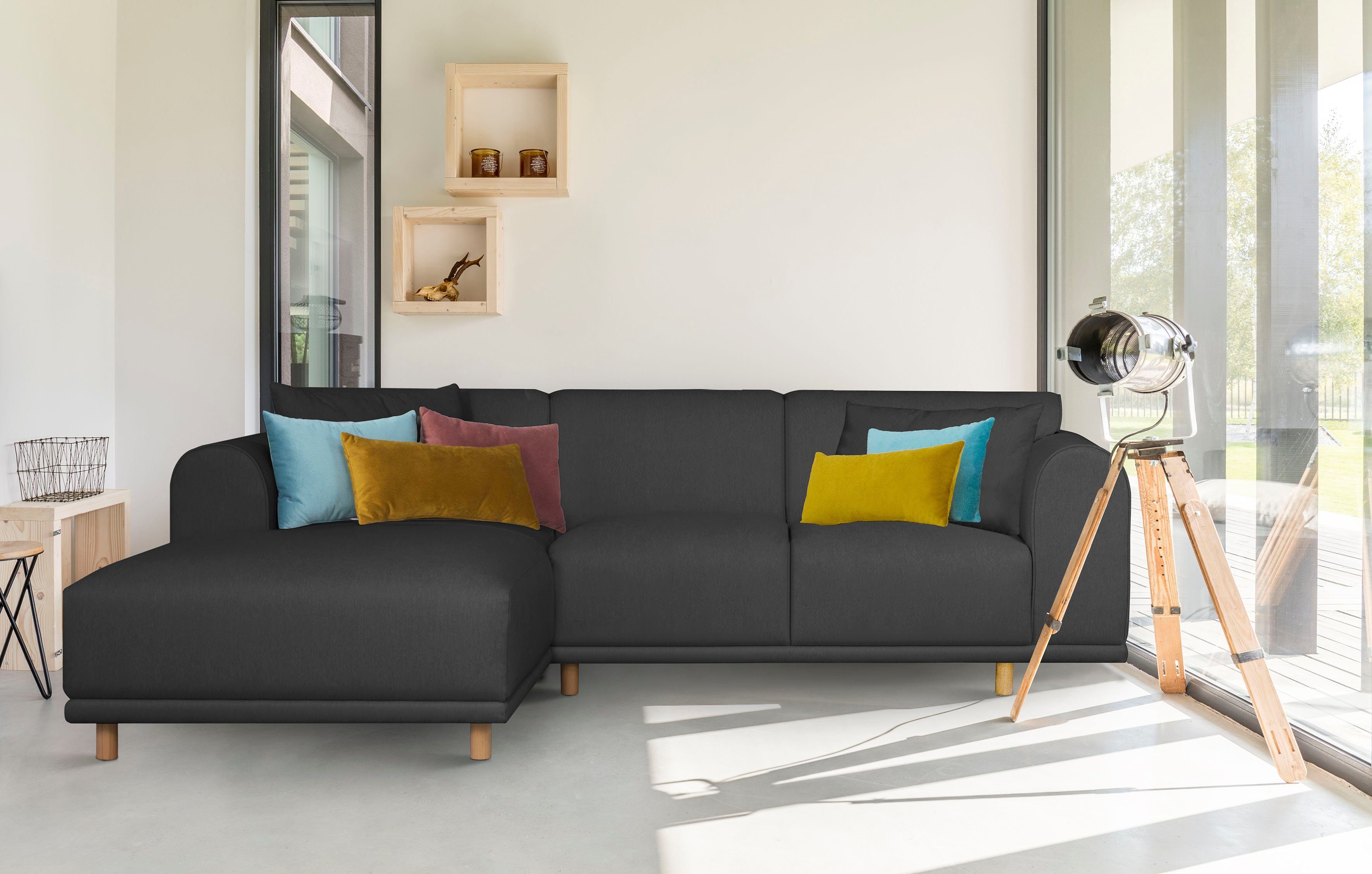 andas Ecksofa Maroon L-Form, in skandinavischem günstig online kaufen