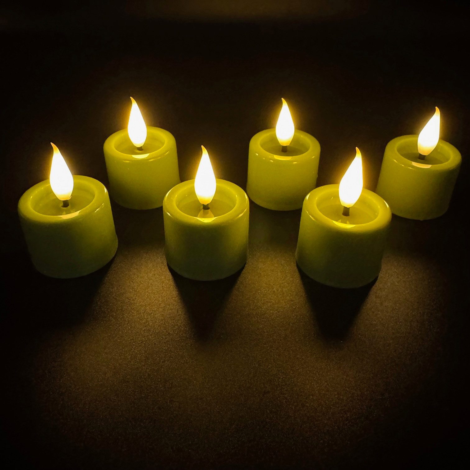 Online-Fuchs LED-Kerze 6er Set LED Teelichter mit spiegelnder Flamme, Fernb günstig online kaufen