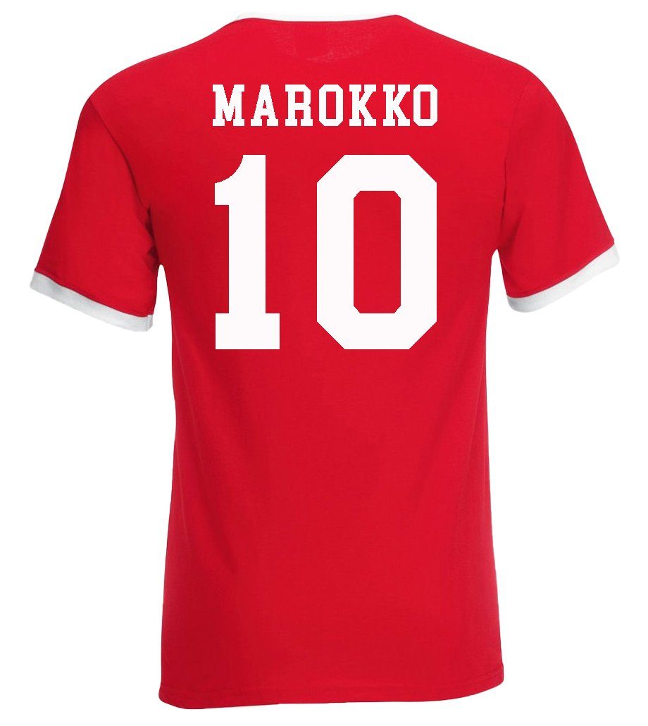 Youth Designz im Marokko Trikot Motiv Herren Fußball trendigem Look XXL T-Shirt T-Shirt mit