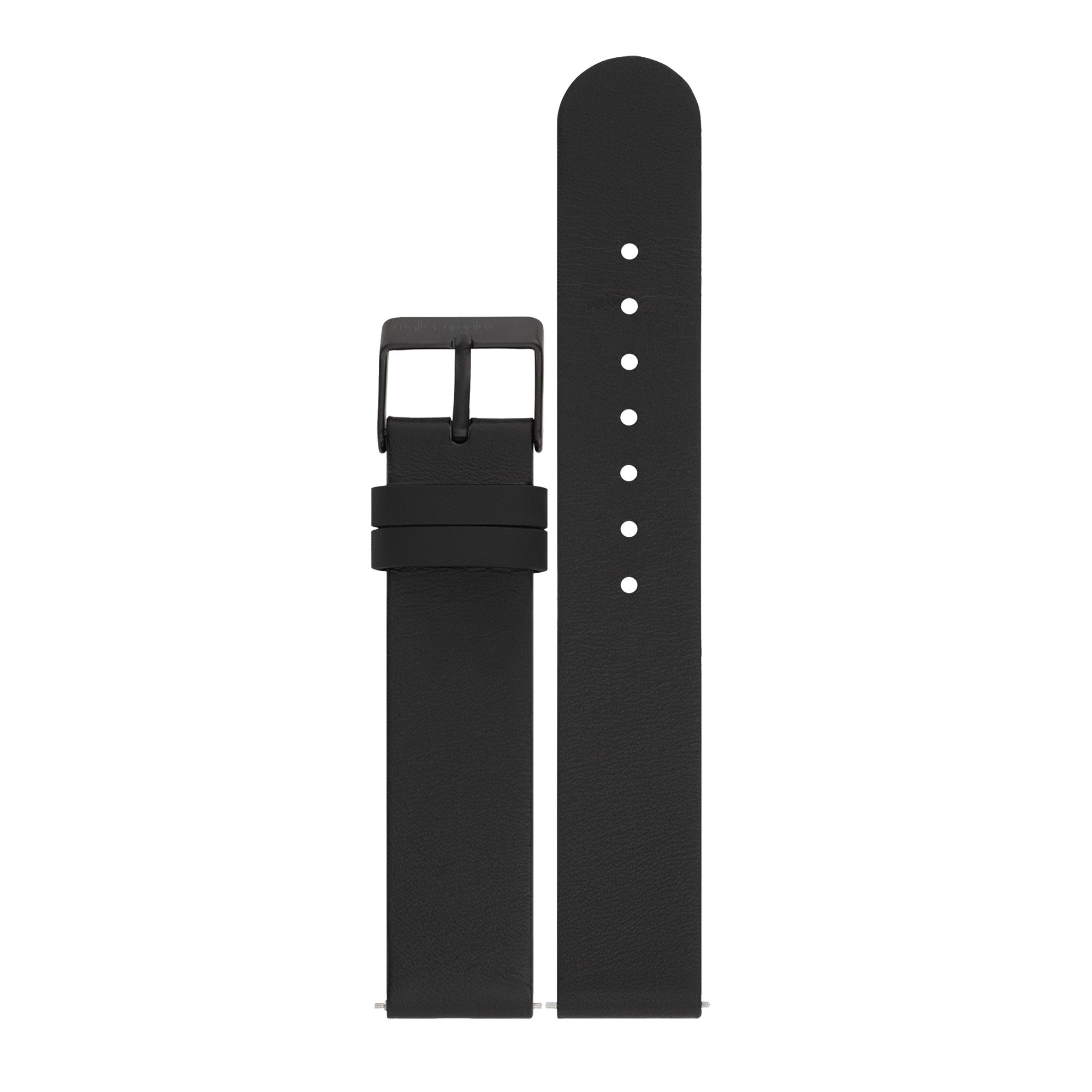 Uhrenarmband 18mm Leder Schwarz - SWG 004-02