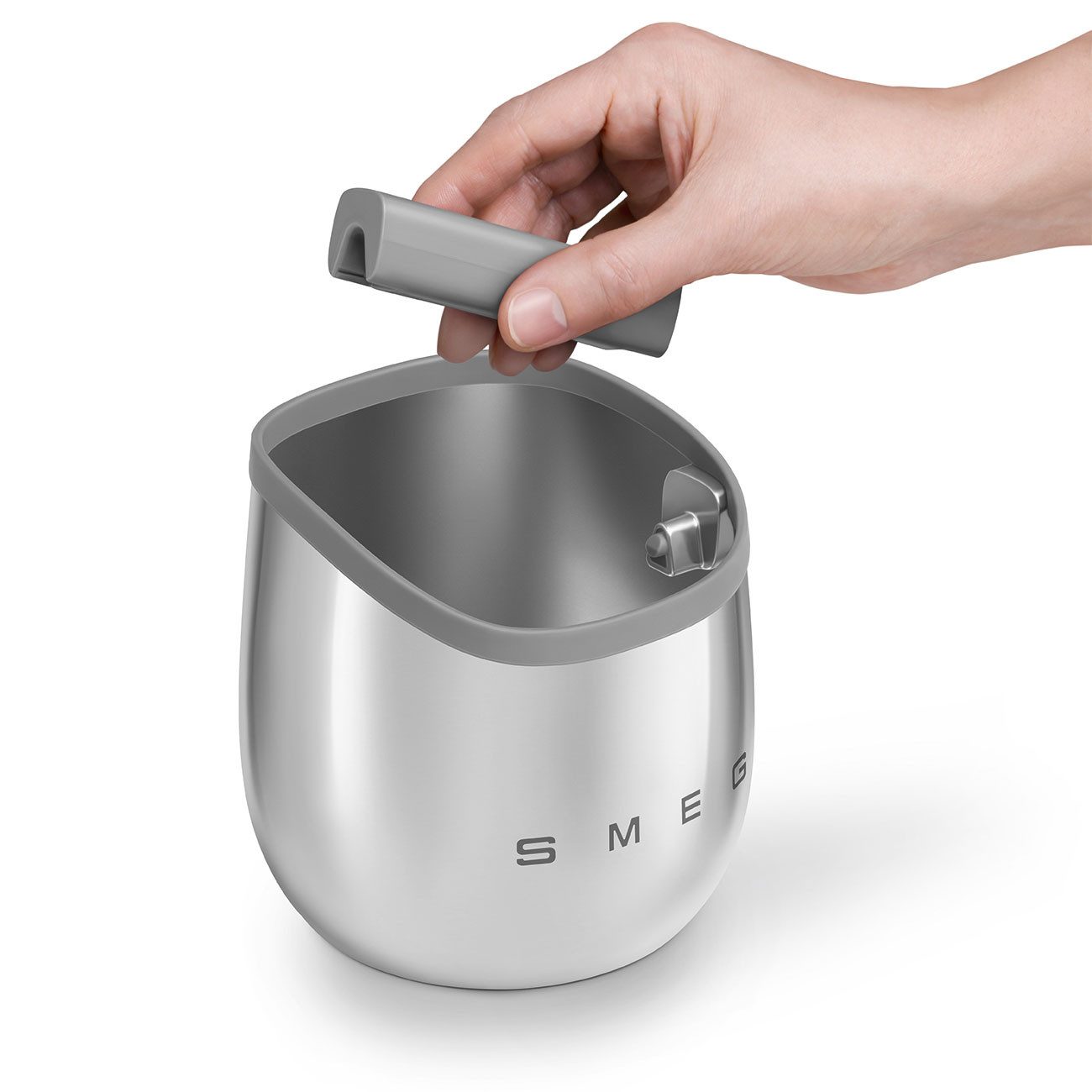 Smeg Ausklopfbehälter ECKB01 Abschlagbehälter Knockbox Edelstahl für alle Siebträgermaschine
