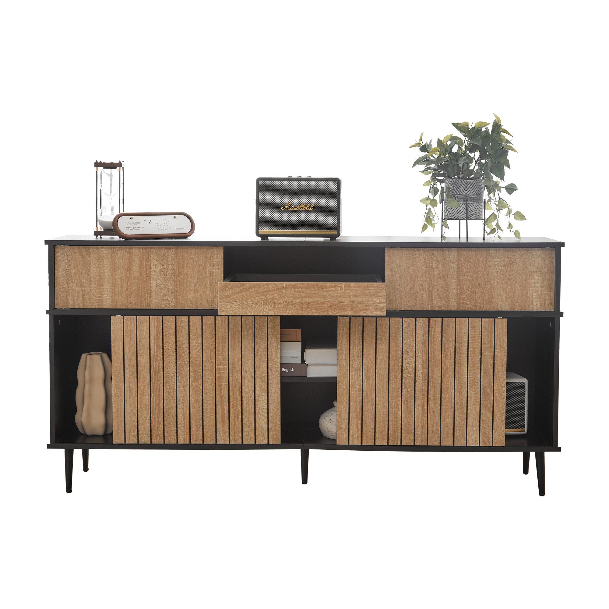 OKWISH Sideboard mit großem Stauraum (Kommode, Wohnzimmerschrank,Anrichte, günstig online kaufen