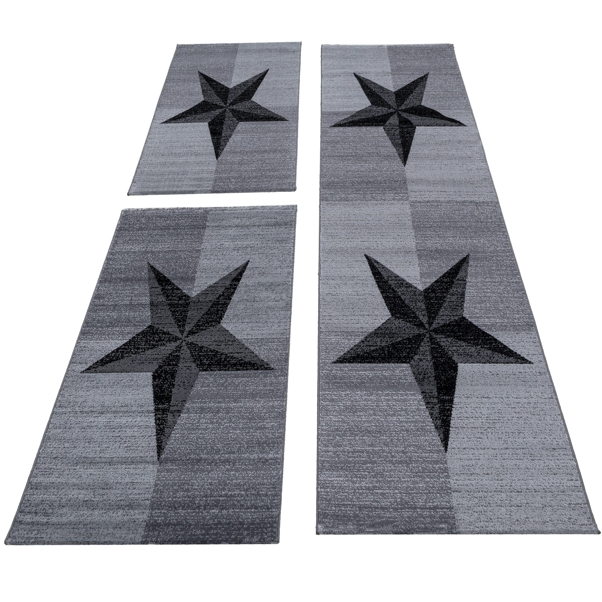 Carpettex Kurzflor-Bettumrandung Sterne-Design, Höhe 6 mm, günstig online kaufen