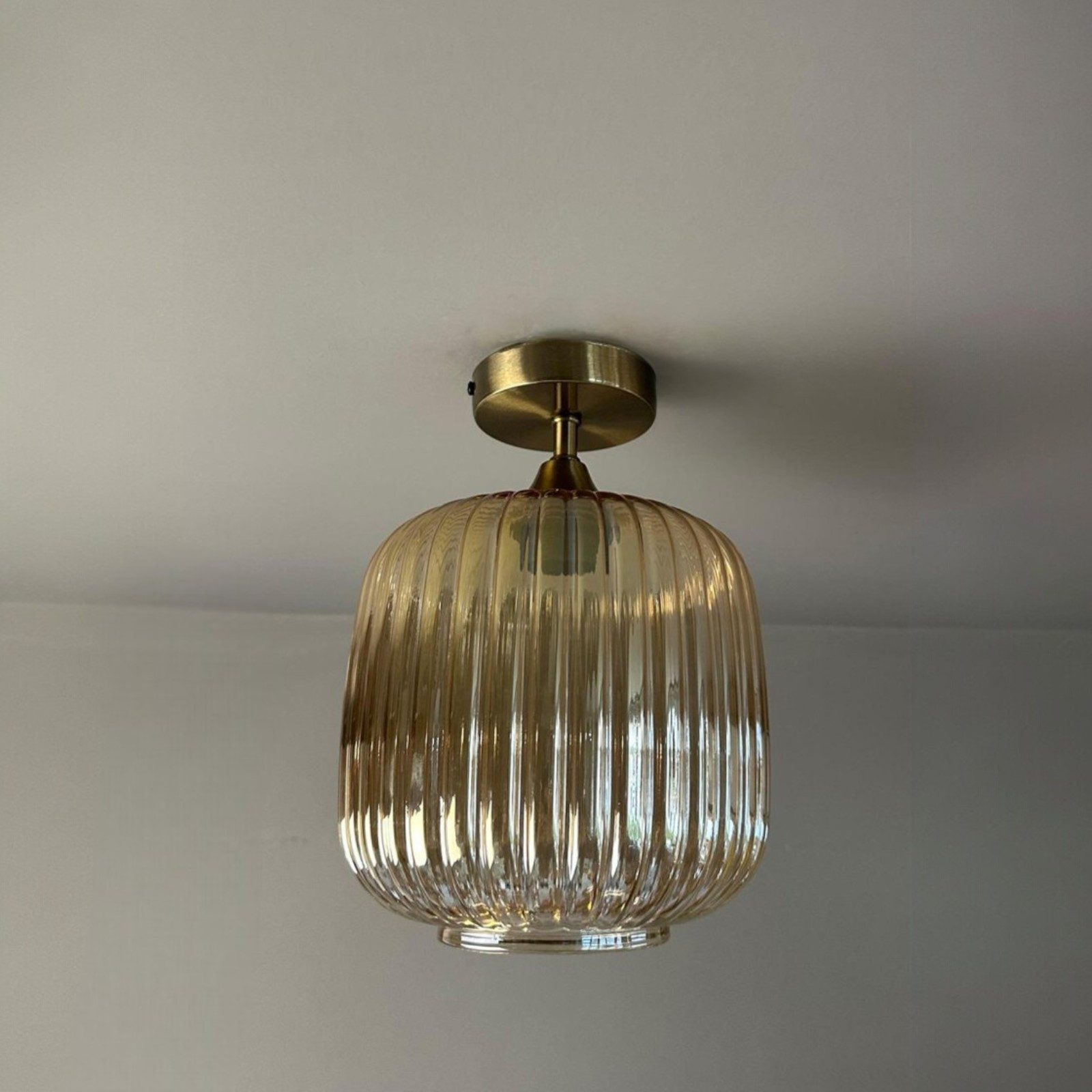 Bamyum Pendelleuchte Mopa Plafonyer Glas Retro Deckenleuchte, ohne Leuchtmittel