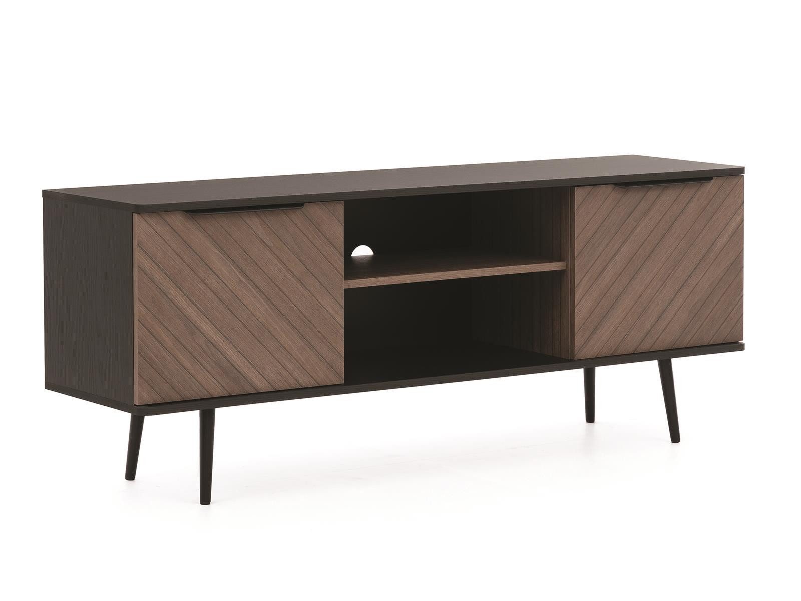 Compleo TV-Schrank industriell design PINO, metallFüße, Lowboard