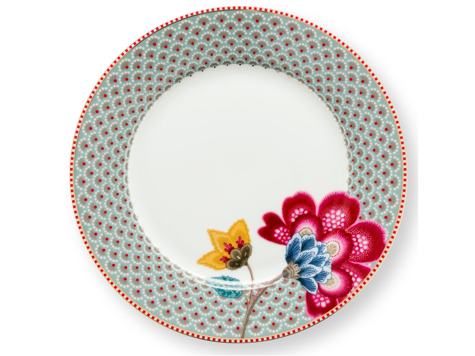 PiP Studio Frühstücksteller Blooming Tales Blue Frühstücksteller 23cm