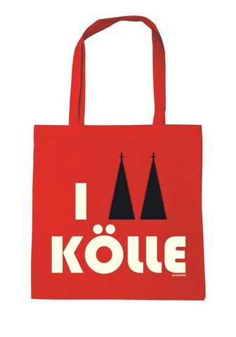 LOGOSHIRT Хлопковая сумка с I Love Kölle-Pr...