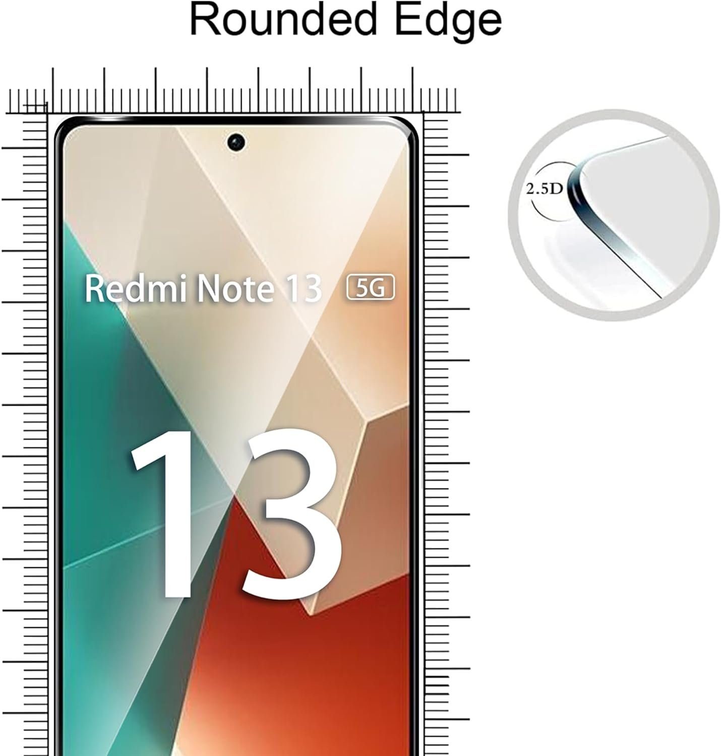 MSM Displayschutzglas 2X Schutzglas (Display + Kamera) für Xiaomi Redmi Note 13 5G – Bild 2 von 5