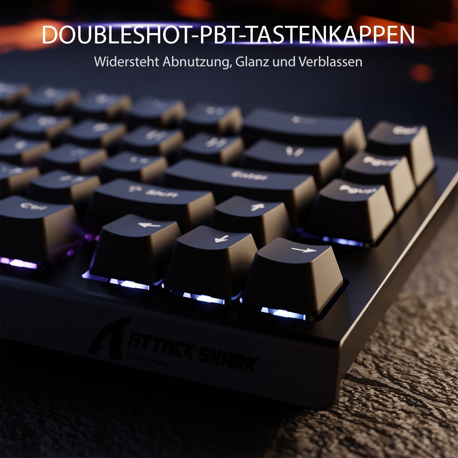 ATTACK SHARK X68 HE 8KHz Rapid Trigger Gaming-Tastatur, 0,01mm,RGB Gaming-Tastatur (Kabelgebunden Hall-Effekt Magnetische Tastatur) – Bild 5 von 5