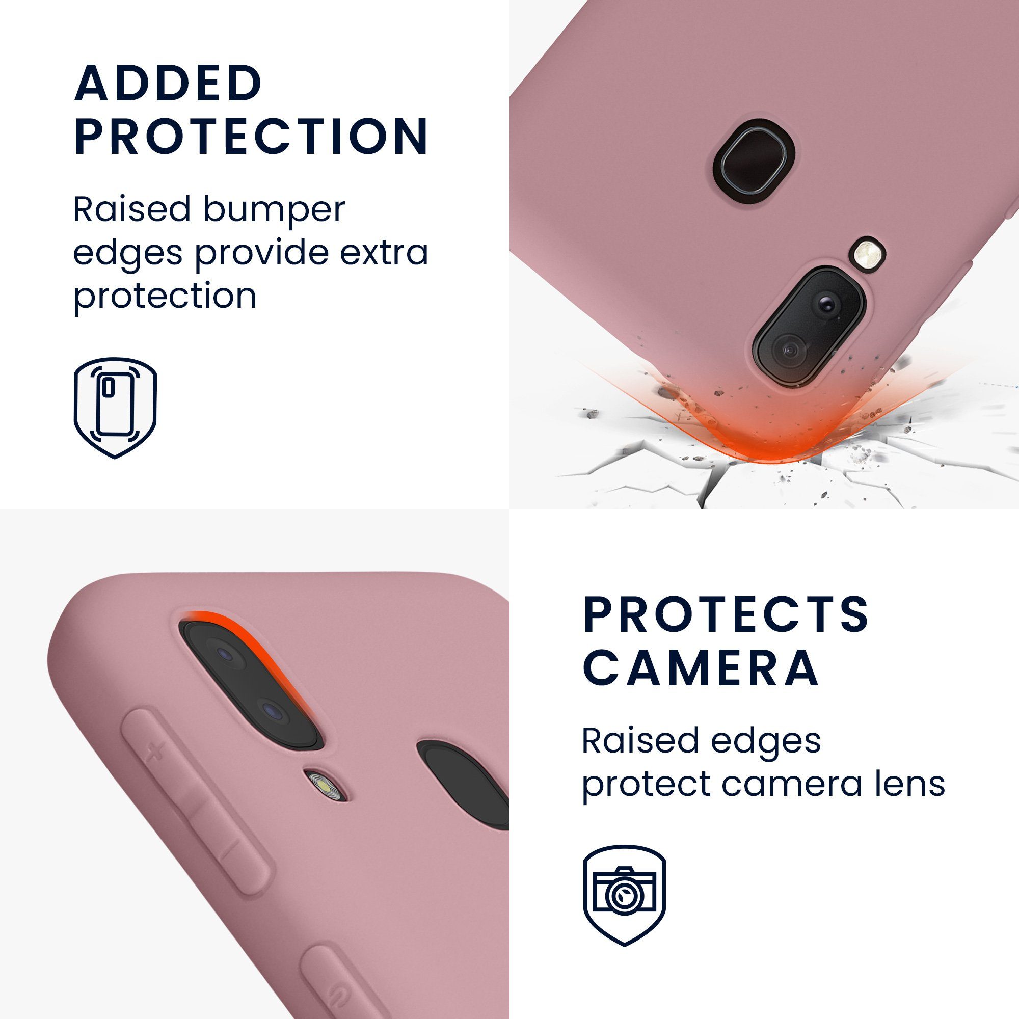 kwmobile Handyhülle Hülle für Samsung Galaxy A20e, Hülle Silikon - Soft Handyhülle - Handy Case Cover
