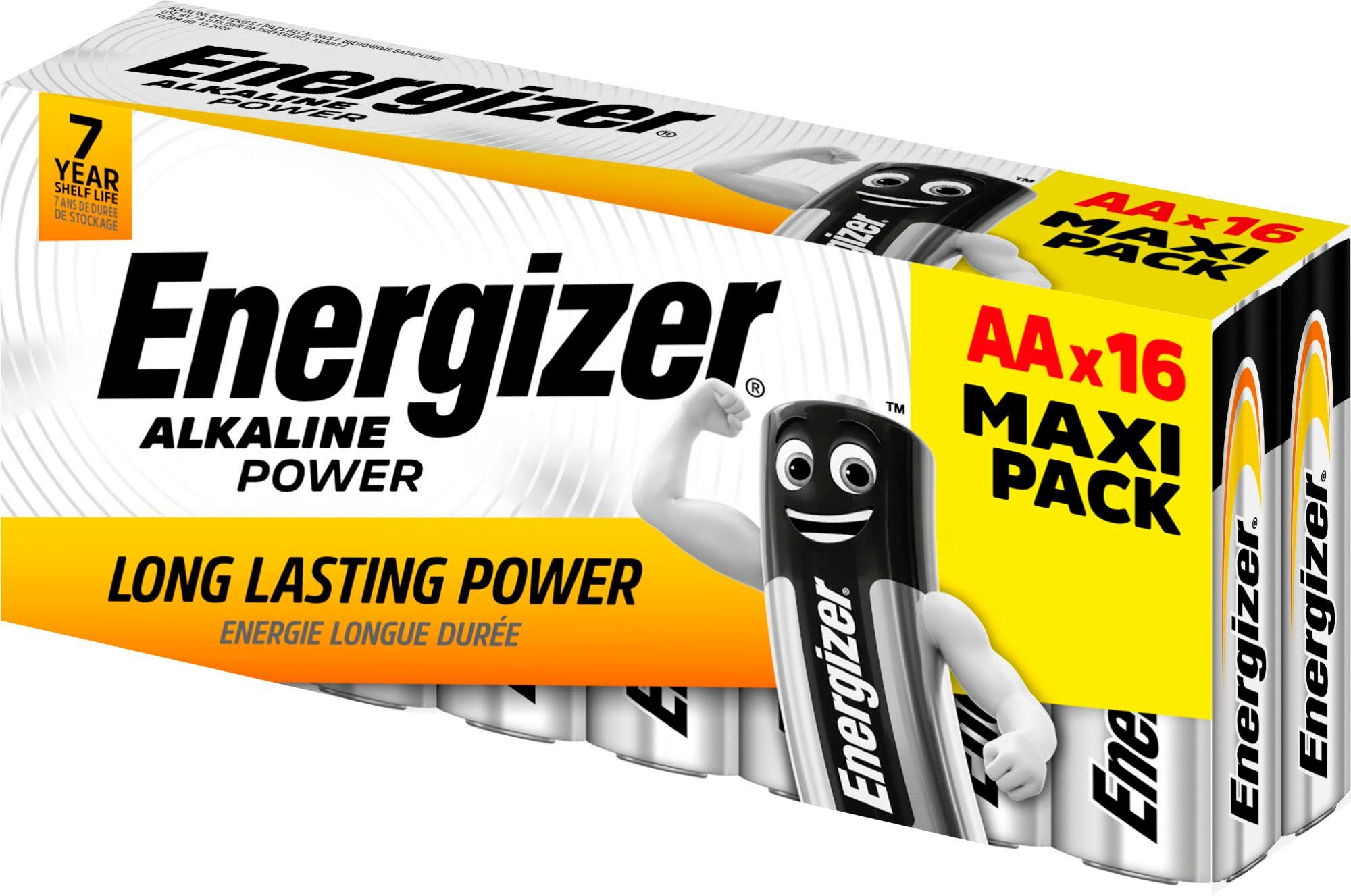 Energizer 16er Pack Alkaline Power AA Batterie, (16 St)