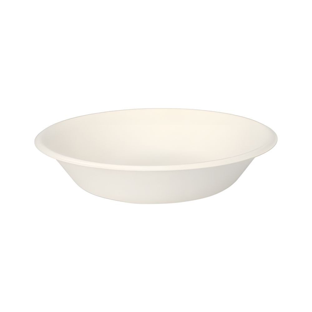 PAPSTAR Einwegschale Schalen, Zuckerrohr pure 680 ml Ø 19 cm, 4 cm weiss 50 Stk, Zuckerrohr