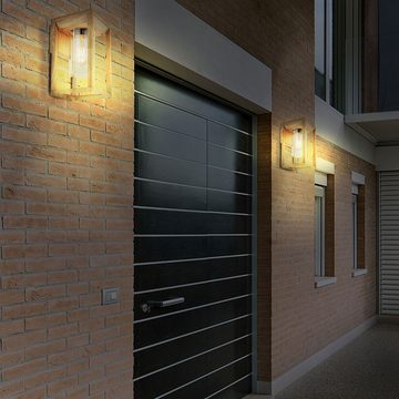 etc-shop Außen-Wandleuchte, Leuchtmittel nicht inklusive, Wandlampe Außenwandlampe Hauswand Beleuchtung