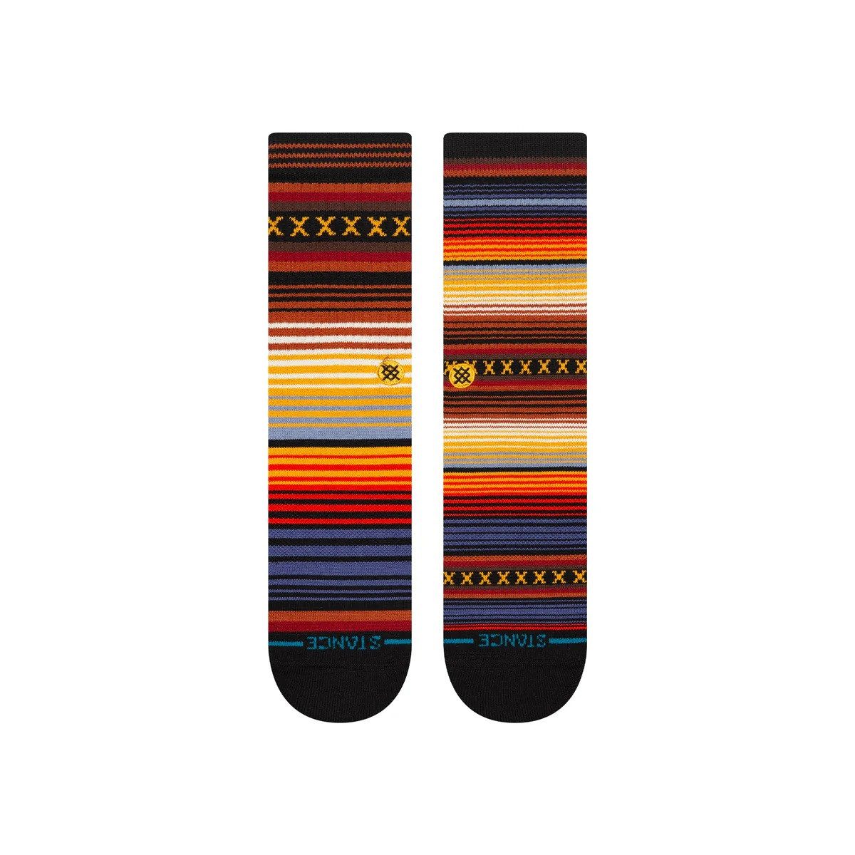 Stance Socken Tagessocke Crew Curren Staple indigoblau/bunt/gelb - 1 Paar günstig online kaufen