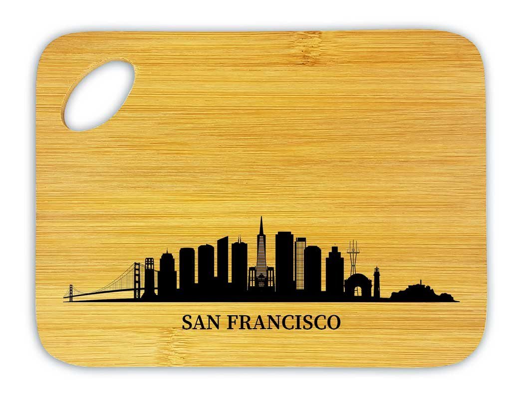 die Stadtmeister Frühstücksbrett Skyline San Francisco, Bambus