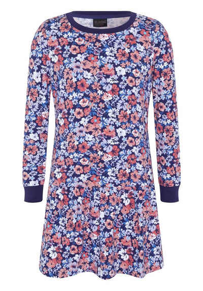 OKLAHOMA PREMIUM DENIM Jerseykleid mit verspieltem Allover Blumenprint