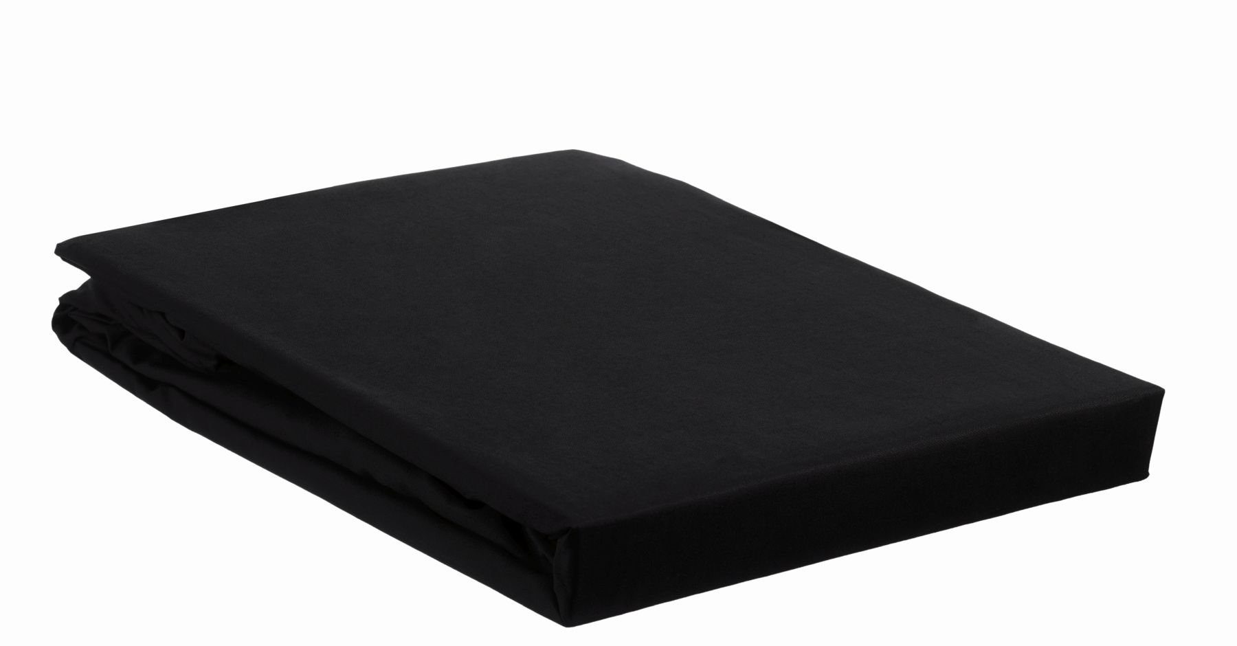 Beddinghouse Spannbettlaken Beddinghouse Percale Spannbettlaken - Schwarz, Renforcé, Gummizug: rundum